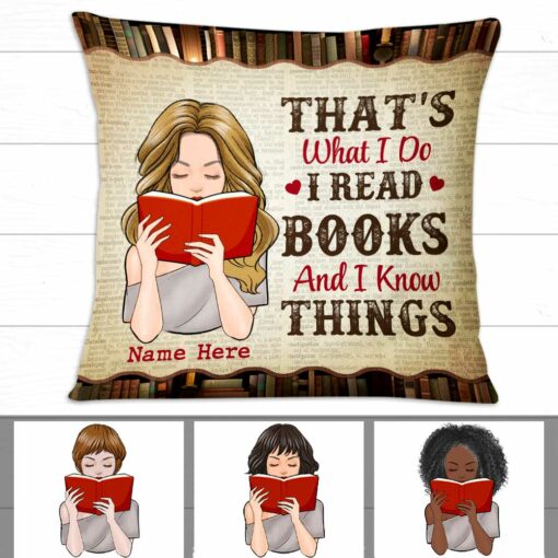 Personalized I Read Books Pillow