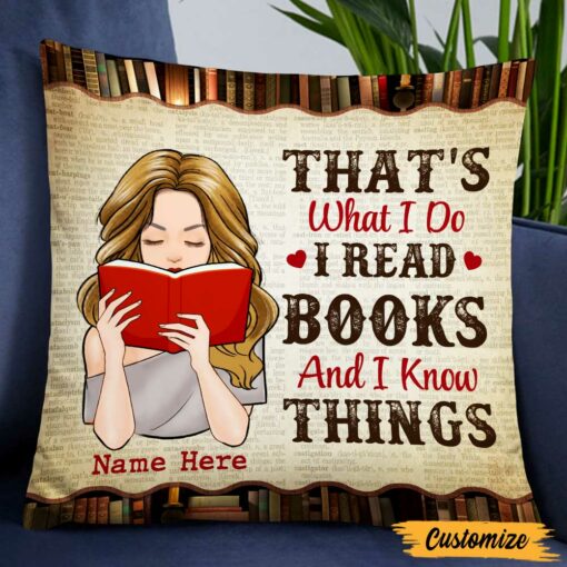 Personalized I Read Books Pillow