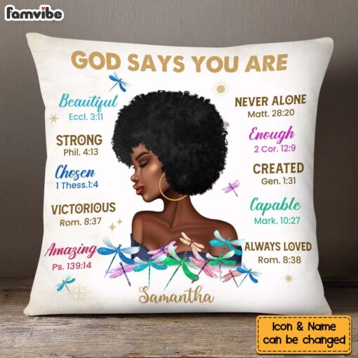 Personalized Inspirational Gift For Daughter God Says You Are Pillow