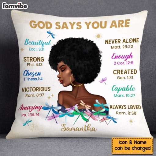 Personalized Inspirational Gift For Daughter God Says You Are Pillow