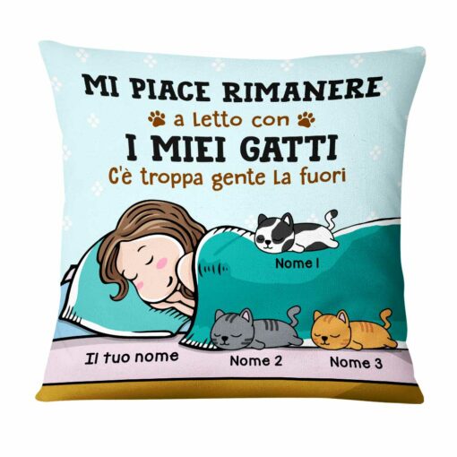 Personalized Italian Cat Gatto Pillow