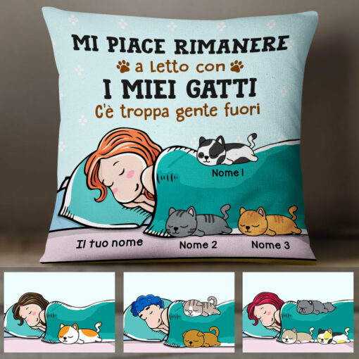 Personalized Italian Cat Gatto Pillow