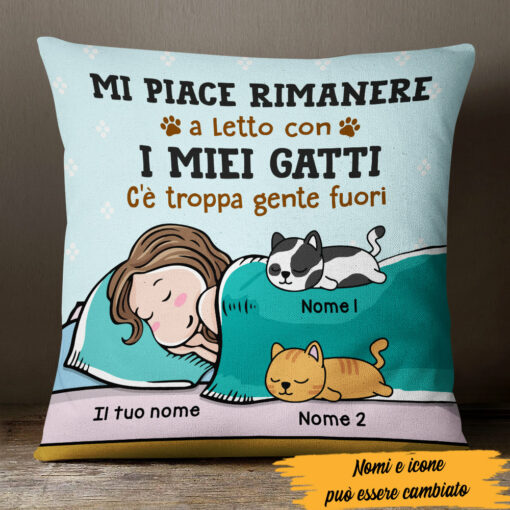 Personalized Italian Cat Gatto Pillow