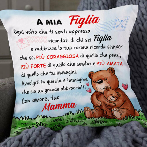 Personalized Italian Grandma Mom Granddaughter Mamma Nonna Figlia Pillow