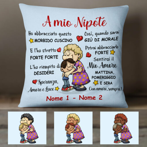 Personalized Italian Grandma Nonna Nipote Pillow