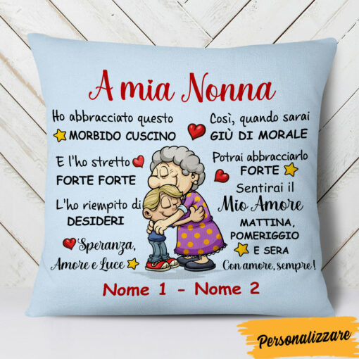 Personalized Italian Grandma Nonna Nipote Pillow