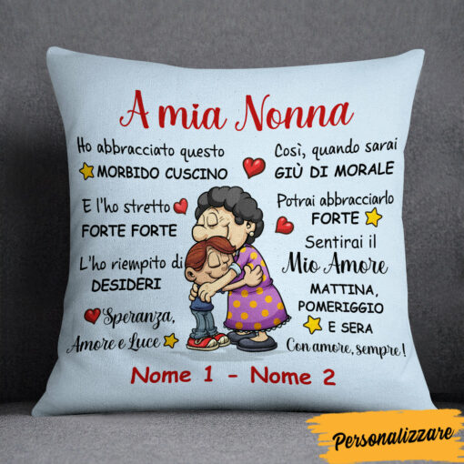 Personalized Italian Grandma Nonna Nipote Pillow