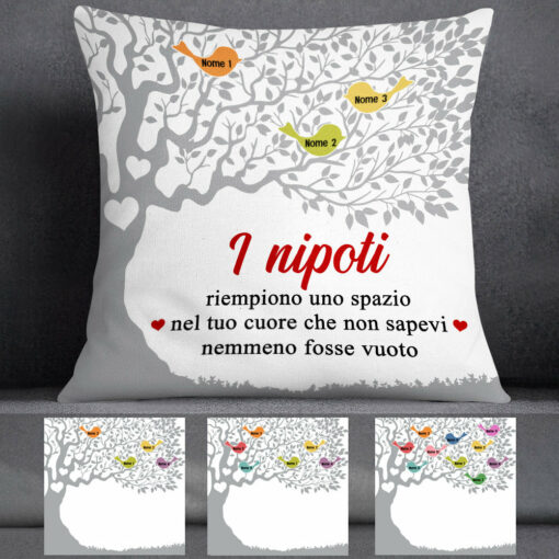 Personalized Italian Mamma Nonna Family Tree Mom Grandma Pillow