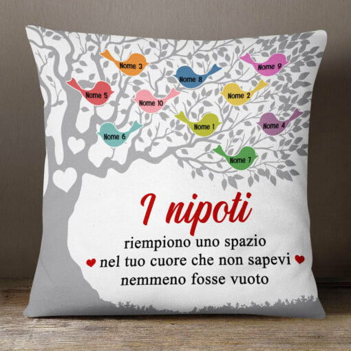 Personalized Italian Mamma Nonna Family Tree Mom Grandma Pillow