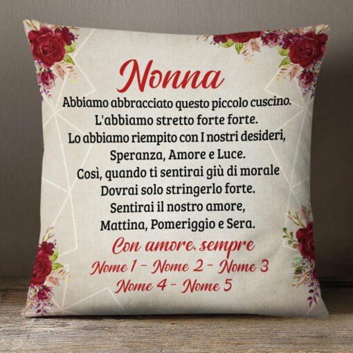 Personalized Italian Mamma Nonna Gift For Mom Grandma Pillow