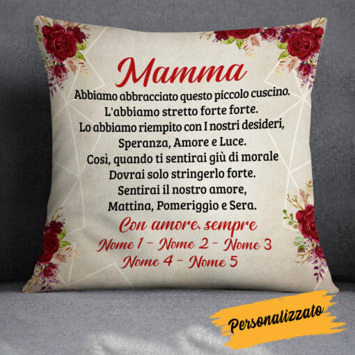 Personalized Italian Mamma Nonna Gift For Mom Grandma Pillow