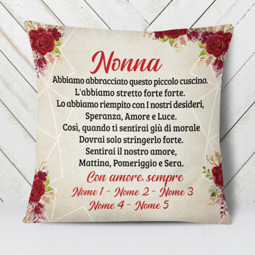 Personalized Italian Mamma Nonna Gift For Mom Grandma Pillow