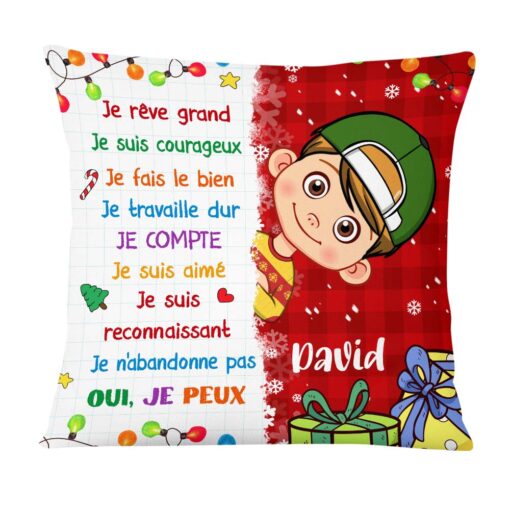 Personalized Je R�ve Grand France Grandson Pillow