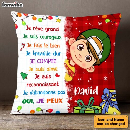 Personalized Je R�ve Grand France Grandson Pillow