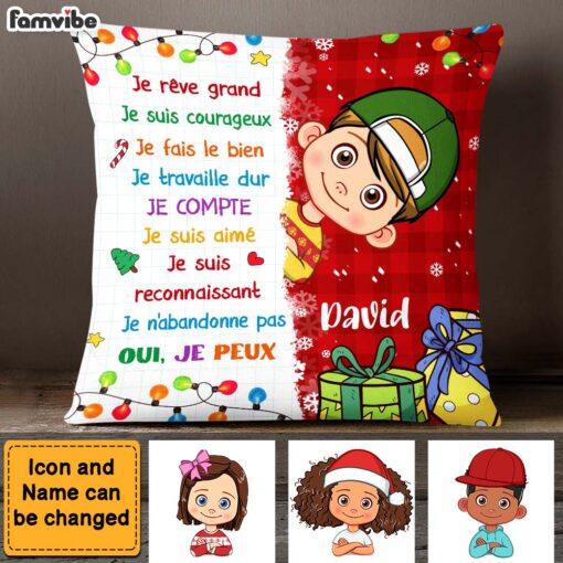 Personalized Je R�ve Grand France Grandson Pillow