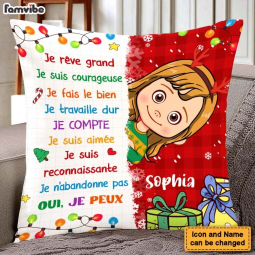 Personalized Je R�ve Grand France Grandson Pillow