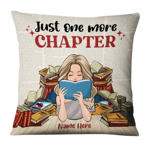 Personalized Just One More Chapter Book Pillow