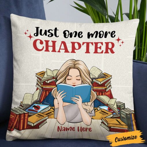 Personalized Just One More Chapter Book Pillow