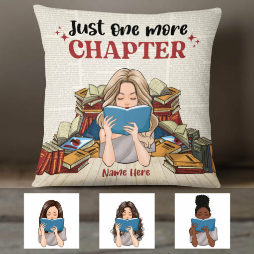 Personalized Just One More Chapter Book Pillow