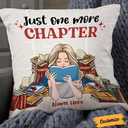 Personalized Just One More Chapter Book Pillow