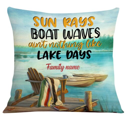 Personalized Lake Days Pillow