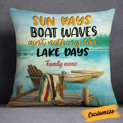 Personalized Lake Days Pillow