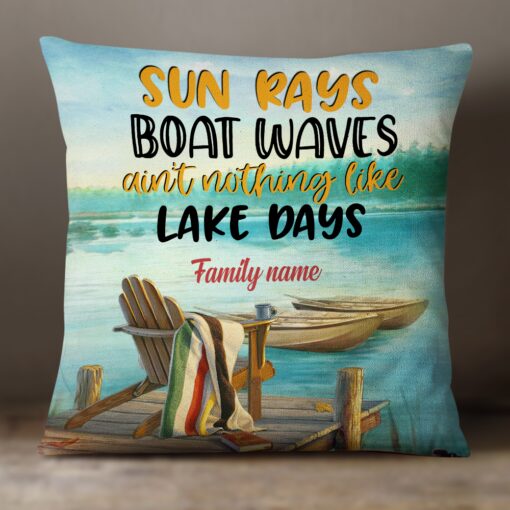 Personalized Lake Days Pillow