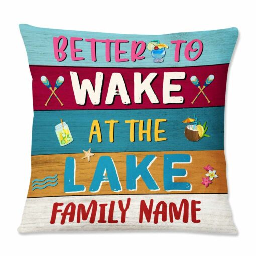 Personalized Lake Pillow