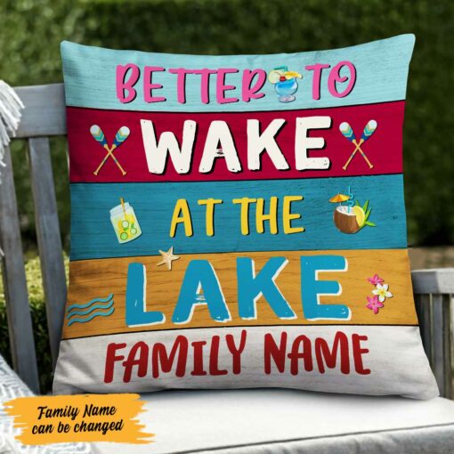 Personalized Lake Pillow