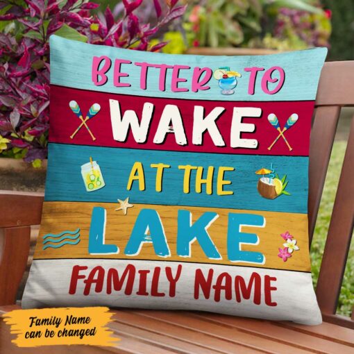 Personalized Lake Pillow