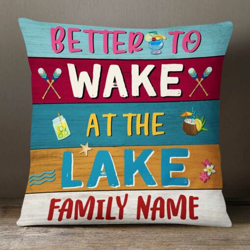 Personalized Lake Pillow