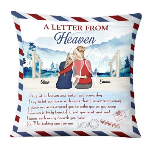 Personalized Letter From Heaven Pillow