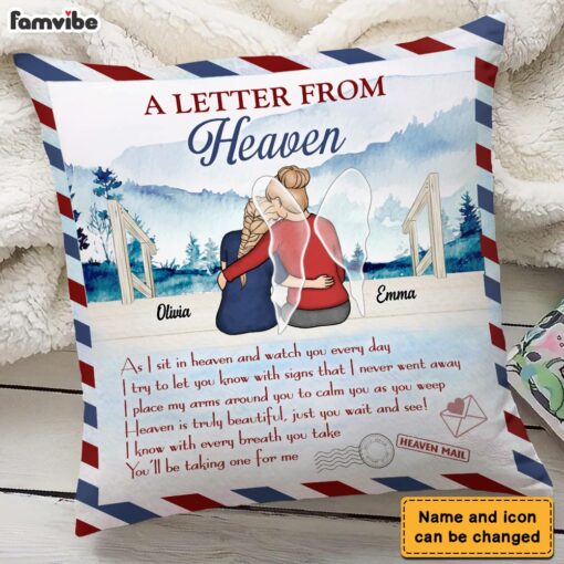 Personalized Letter From Heaven Pillow