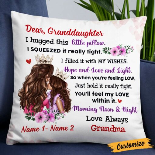 Personalized Letter Granddaughter Pillow