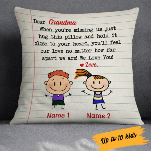 Personalized Letter To Grandma Grandpa Pillow