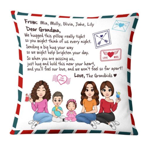 Personalized Letter To Grandma Hug This Pillow