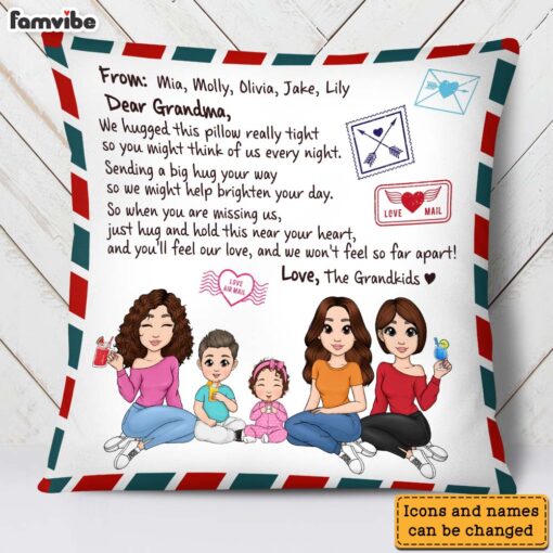 Personalized Letter To Grandma Hug This Pillow