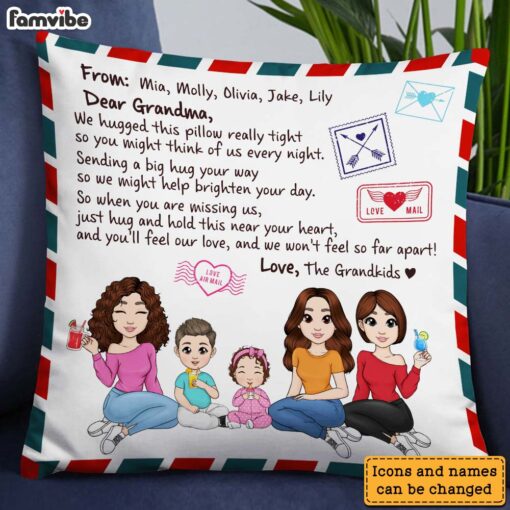 Personalized Letter To Grandma Hug This Pillow