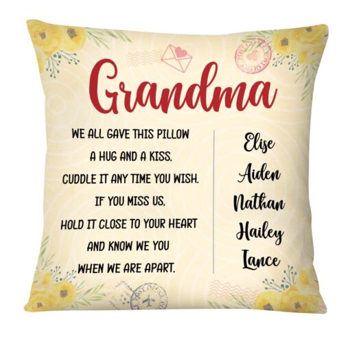 Personalized Letter To Grandma Pillow