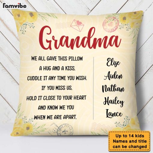 Personalized Letter To Grandma Pillow