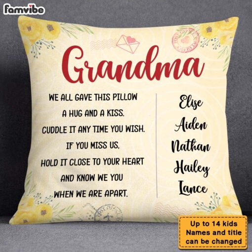 Personalized Letter To Grandma Pillow