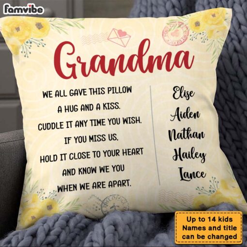 Personalized Letter To Grandma Pillow