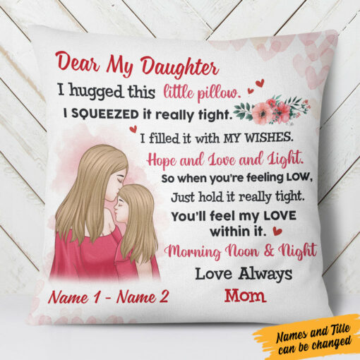 Personalized Letter To My Daughter Pillow