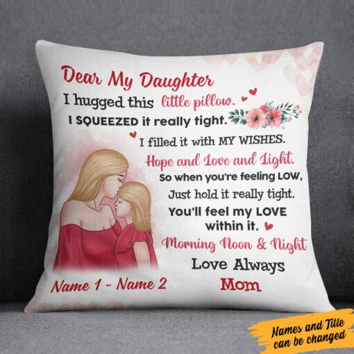 Personalized Letter To My Daughter Pillow