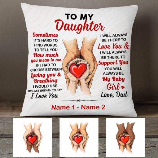 Personalized Letter To My Kids Dad Grandpa Pillow