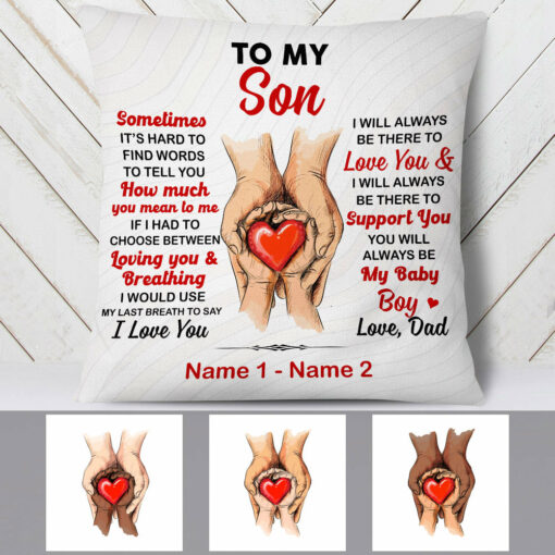 Personalized Letter To My Kids Dad Grandpa Pillow