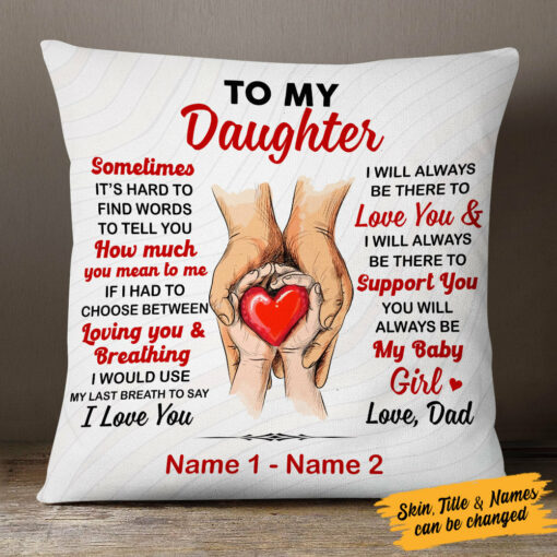 Personalized Letter To My Kids Dad Grandpa Pillow