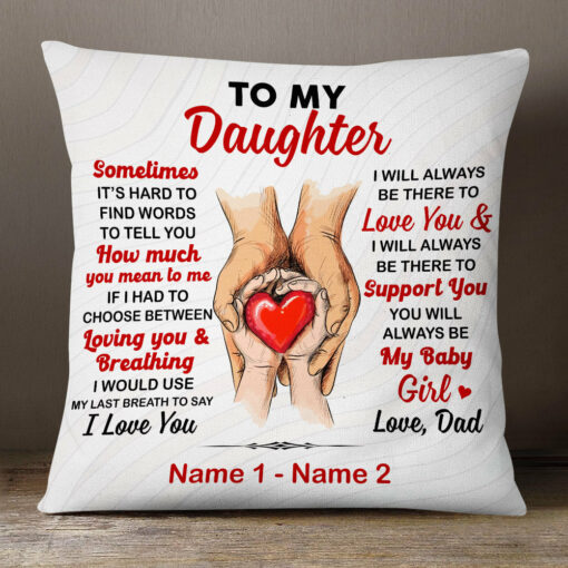 Personalized Letter To My Kids Dad Grandpa Pillow