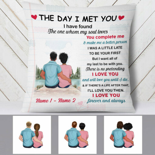 Personalized Letter To My Lover Couple Pillow