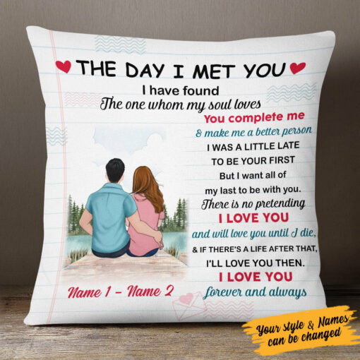 Personalized Letter To My Lover Couple Pillow